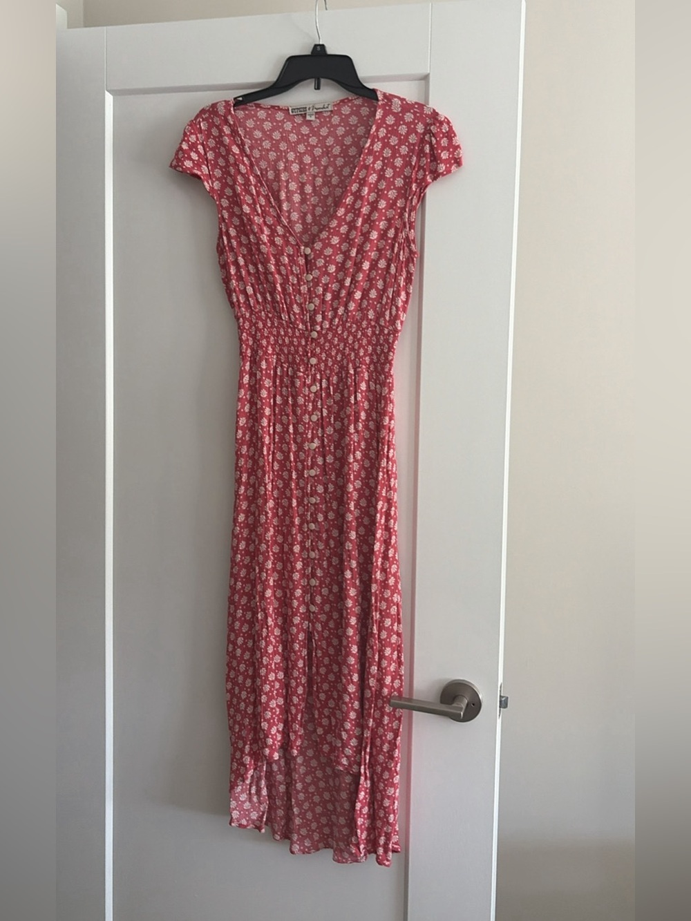 Floral Midi Dress with Button Front